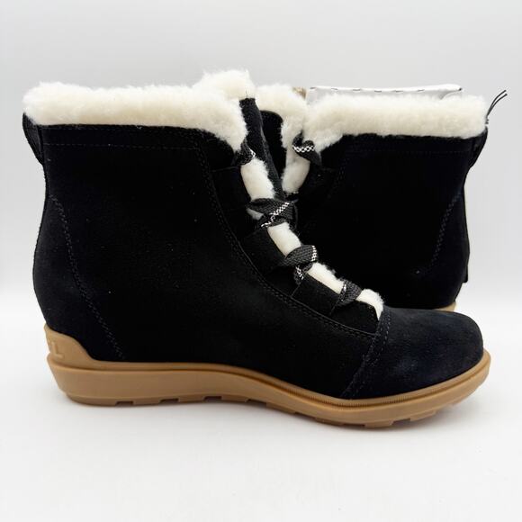 SOREL Womens Evie II Cozy Booties US 11 EU 42 Black Waterproof Leather NIB - Picture 5 of 13
